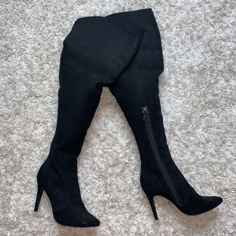✨ Black Heeled Over the Knee Boots ✨